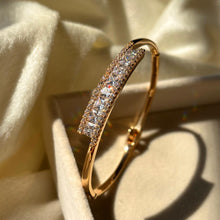 Load image into Gallery viewer, Premium Solitaire Diamonds Kada Bracelet 18k Gold Plated Bangle
