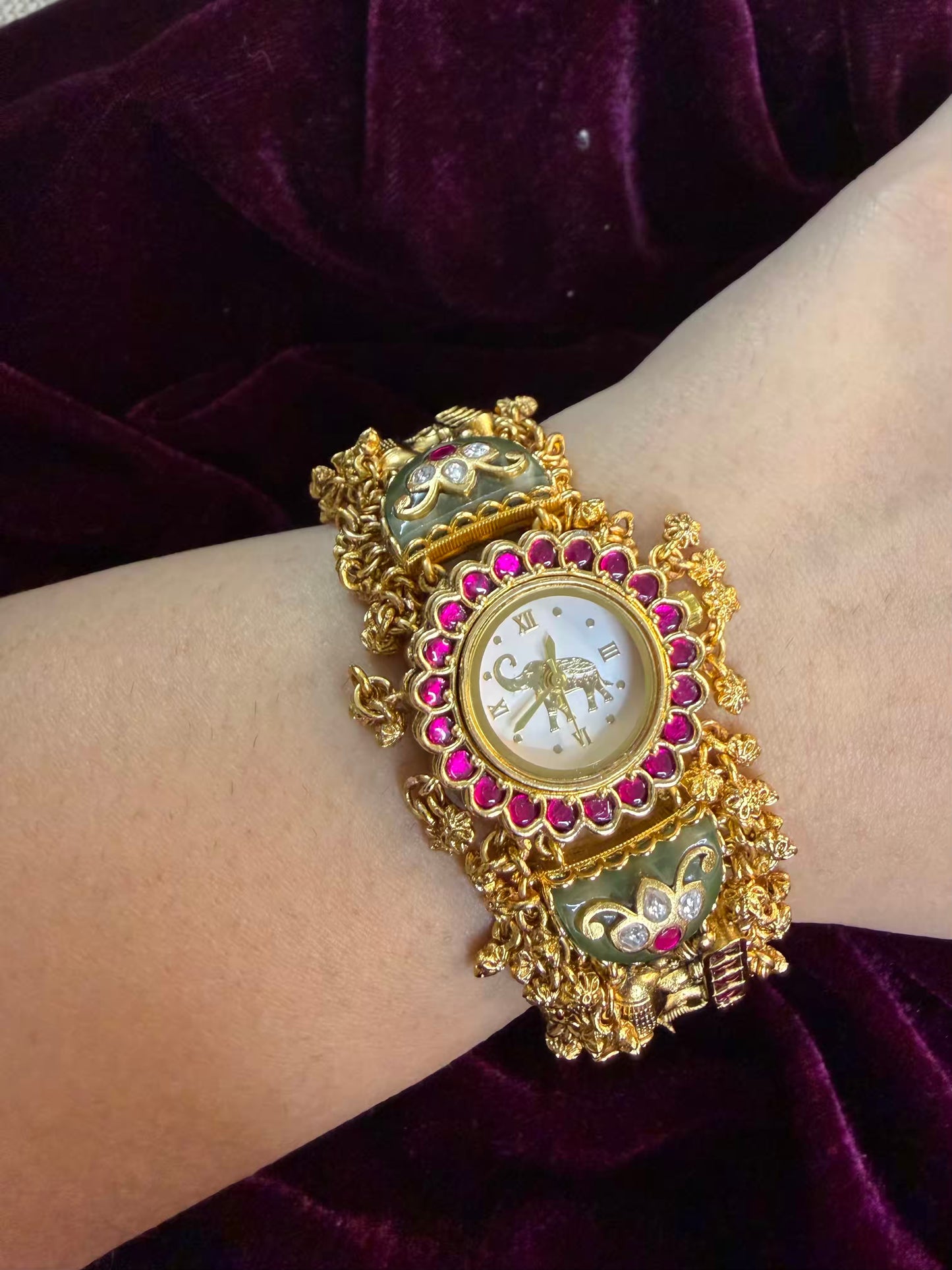 Half Moon Maharani Watch Design Bracelet ( LAST PIECE Available)