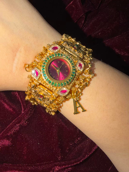 Gulnaar Royale Heritage Watch Rakhi in Premium Swarovski (Free Initial)