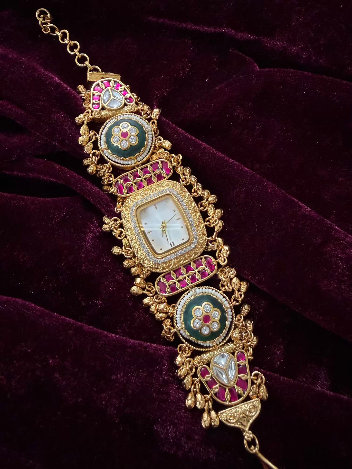 Cushion Dial Maharani Watch Design Heritage Bracelet