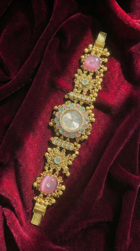 Zillelahi Round Dial Maharani Watch Heritage Bracelet (Partial COD 200₹)