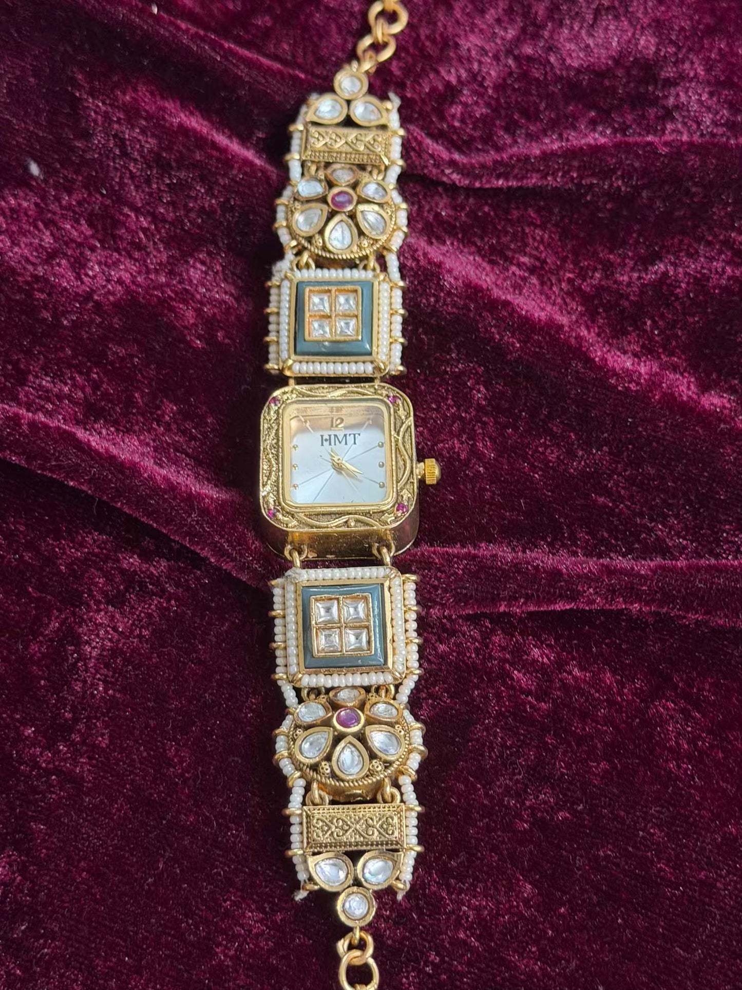 Square Dial Maharani Watch Design Heritage Bracelet