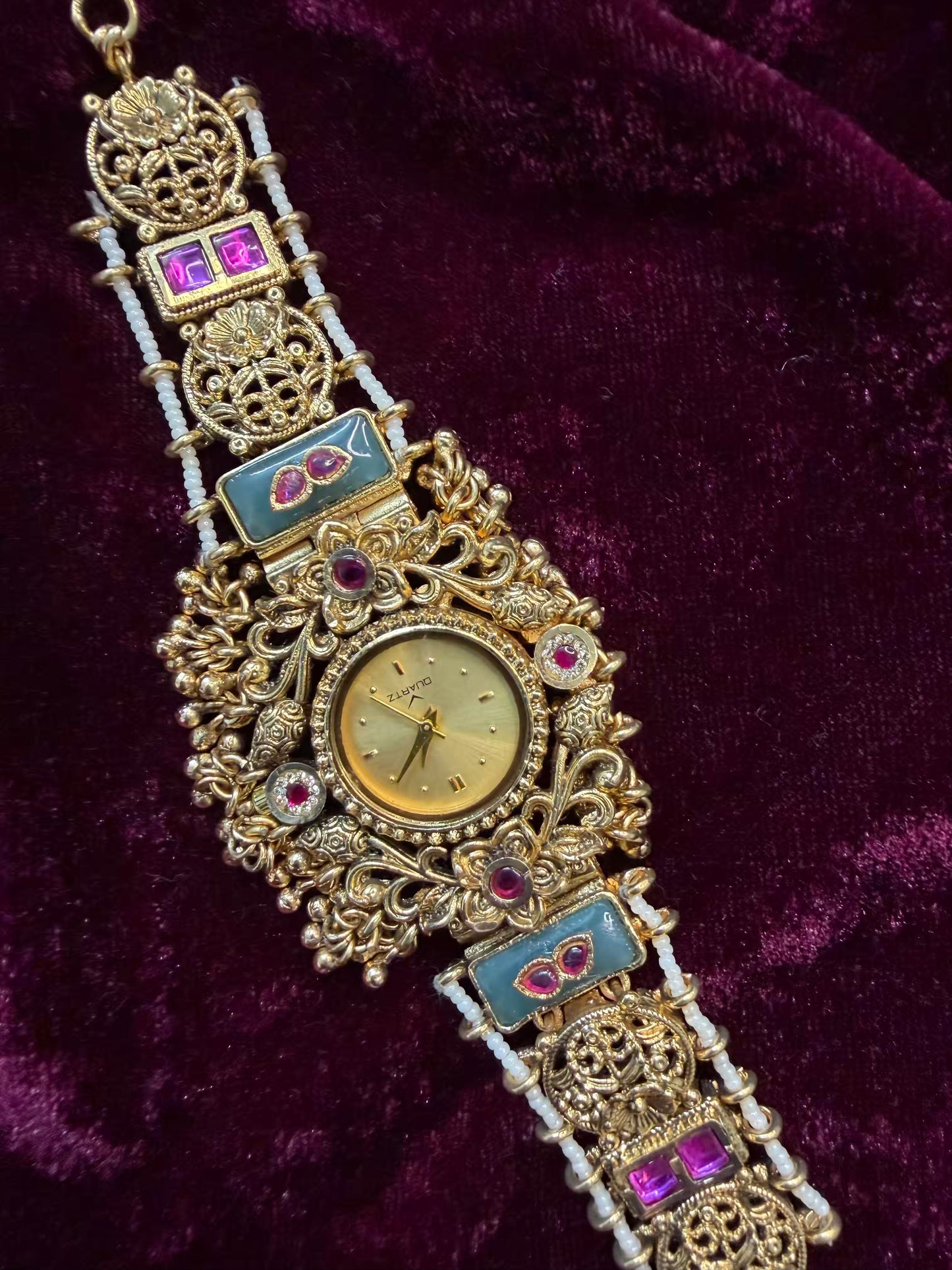 Antique Royals Gold Plated Heritage Maharani Watch ( only 1 pc restocked)