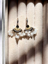 Load image into Gallery viewer, Sequins Earrings White - Gold Plated
