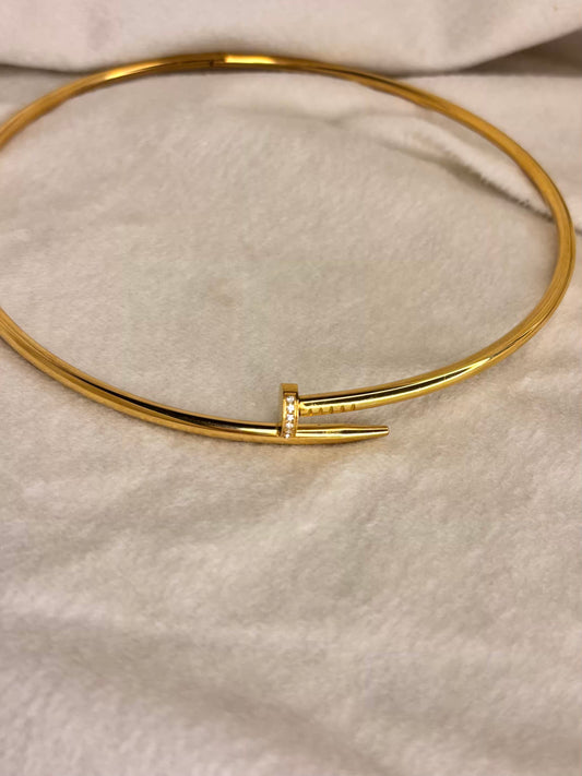 Deepika Nail Choker Gold Plated Premium Necklace