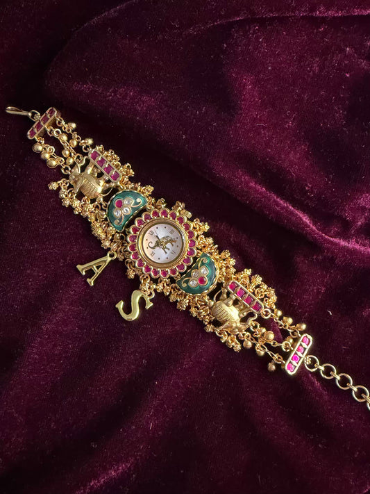 Blush Mint  Dial Maharani Watch Heritage Bracelet ( Restocked )