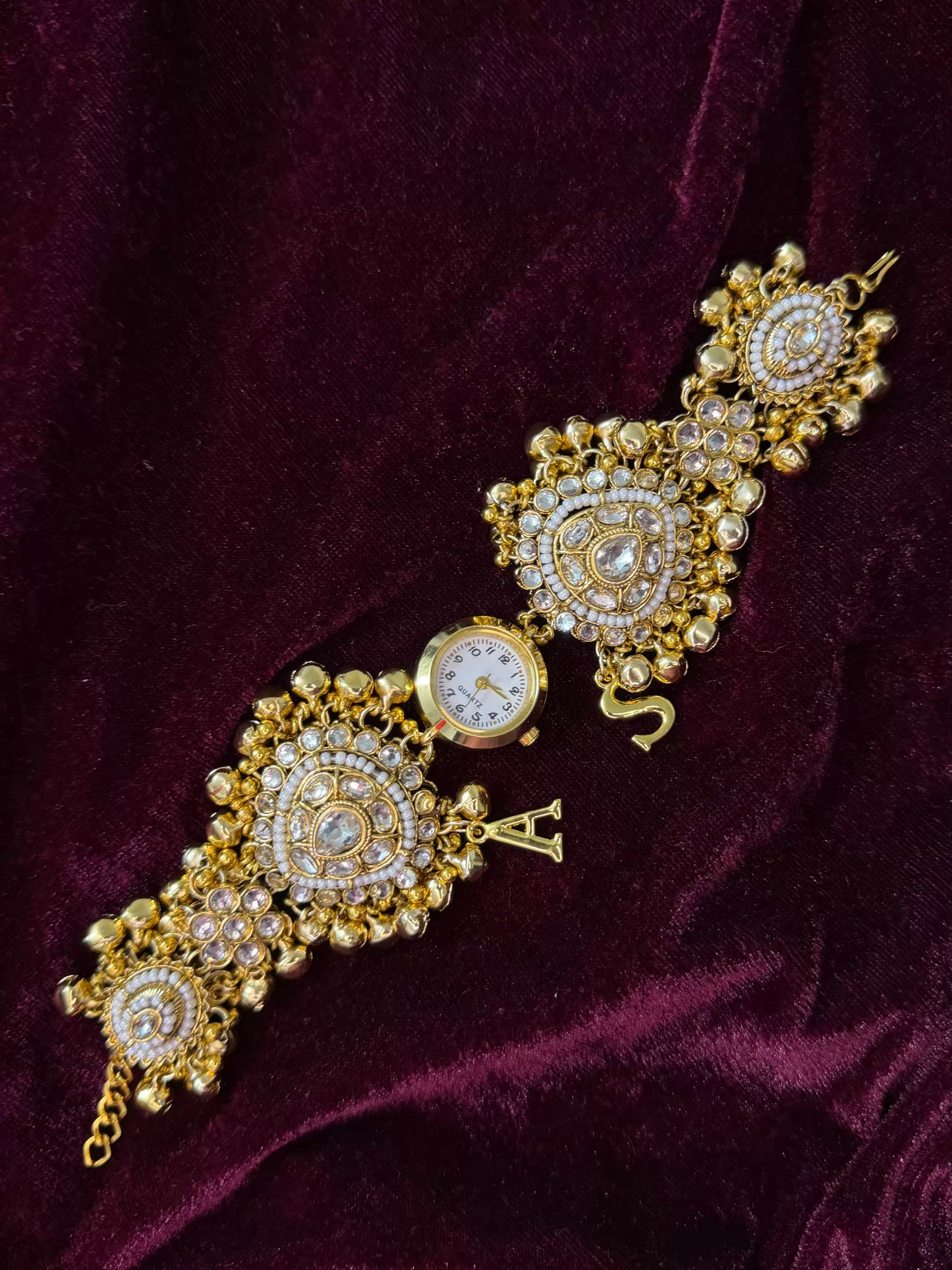 Kundan Gold Maharani Watch Design Heritage Bracelet