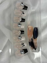 Load image into Gallery viewer, Light Nude Bows Shimmery Fancy Party Bridal Press On Nails ( Set of 24 )
