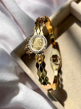 Load image into Gallery viewer, Rose Dream Catcher Kada Bracelet Bangle - Gold
