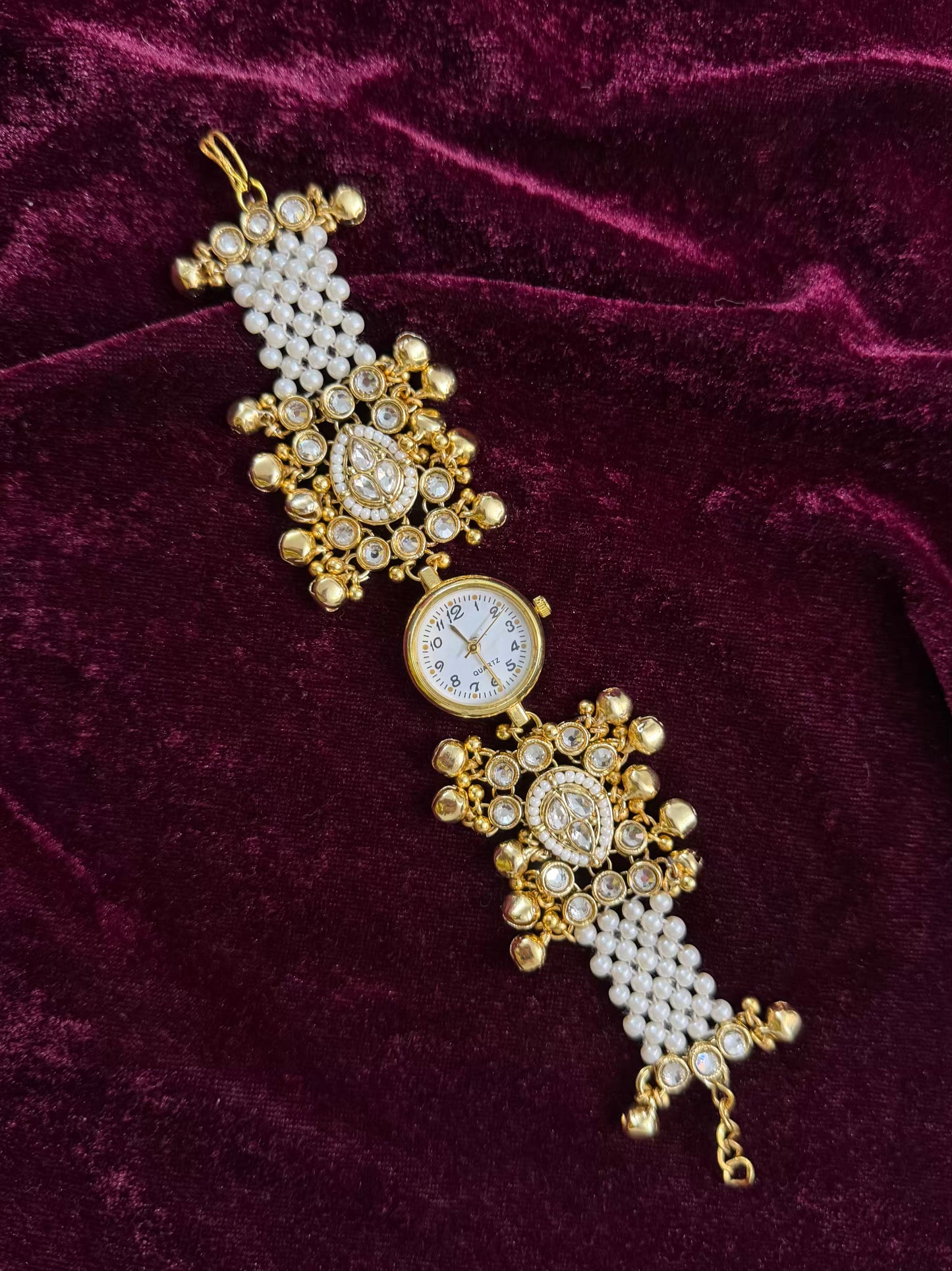 Kundan Premium Gold Maharani Watch Design Heritage Bracelet (Copy)