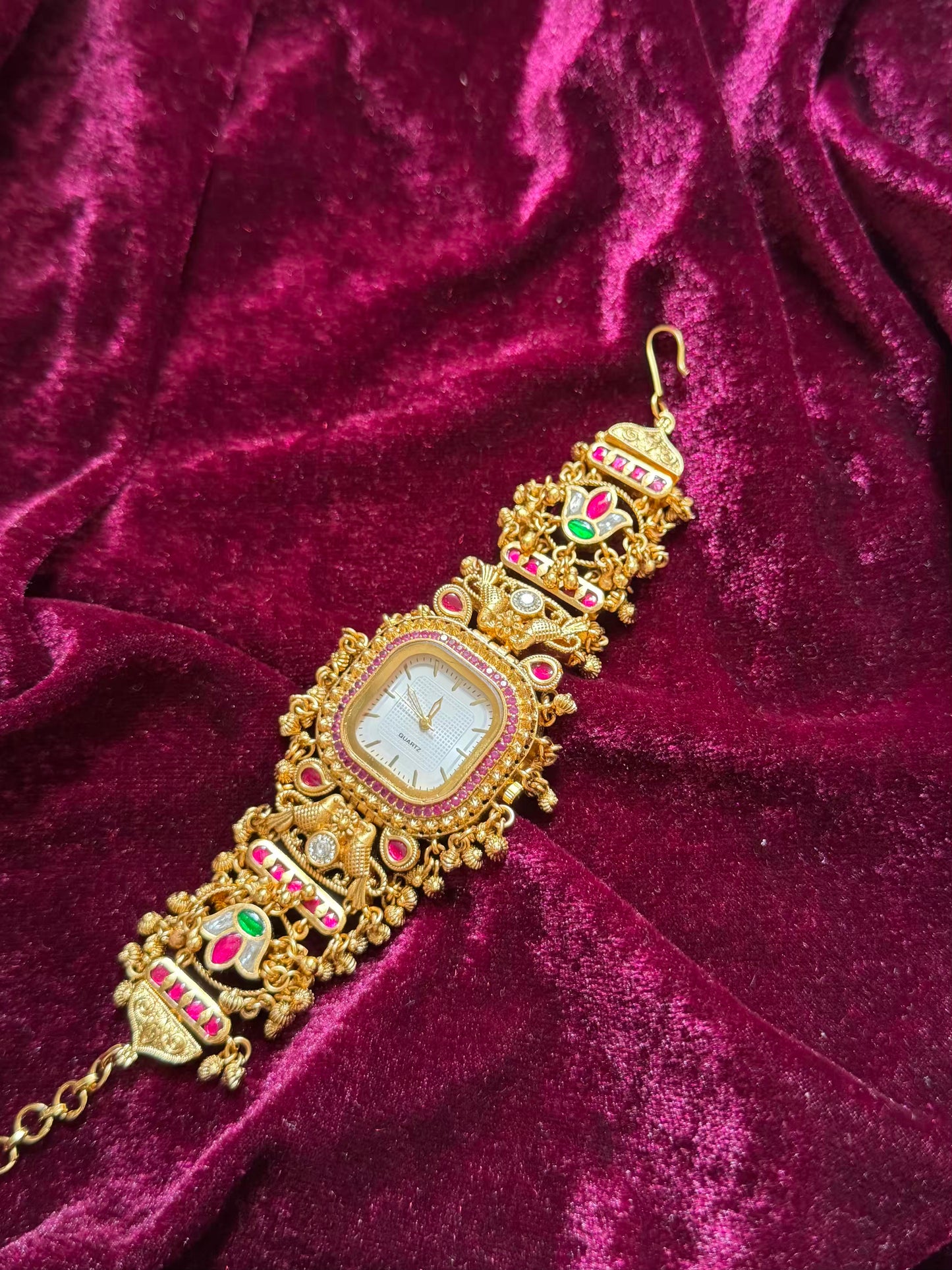 Square White Dial Maharani Watch Heritage Bracelet ( 1pc Restocked )