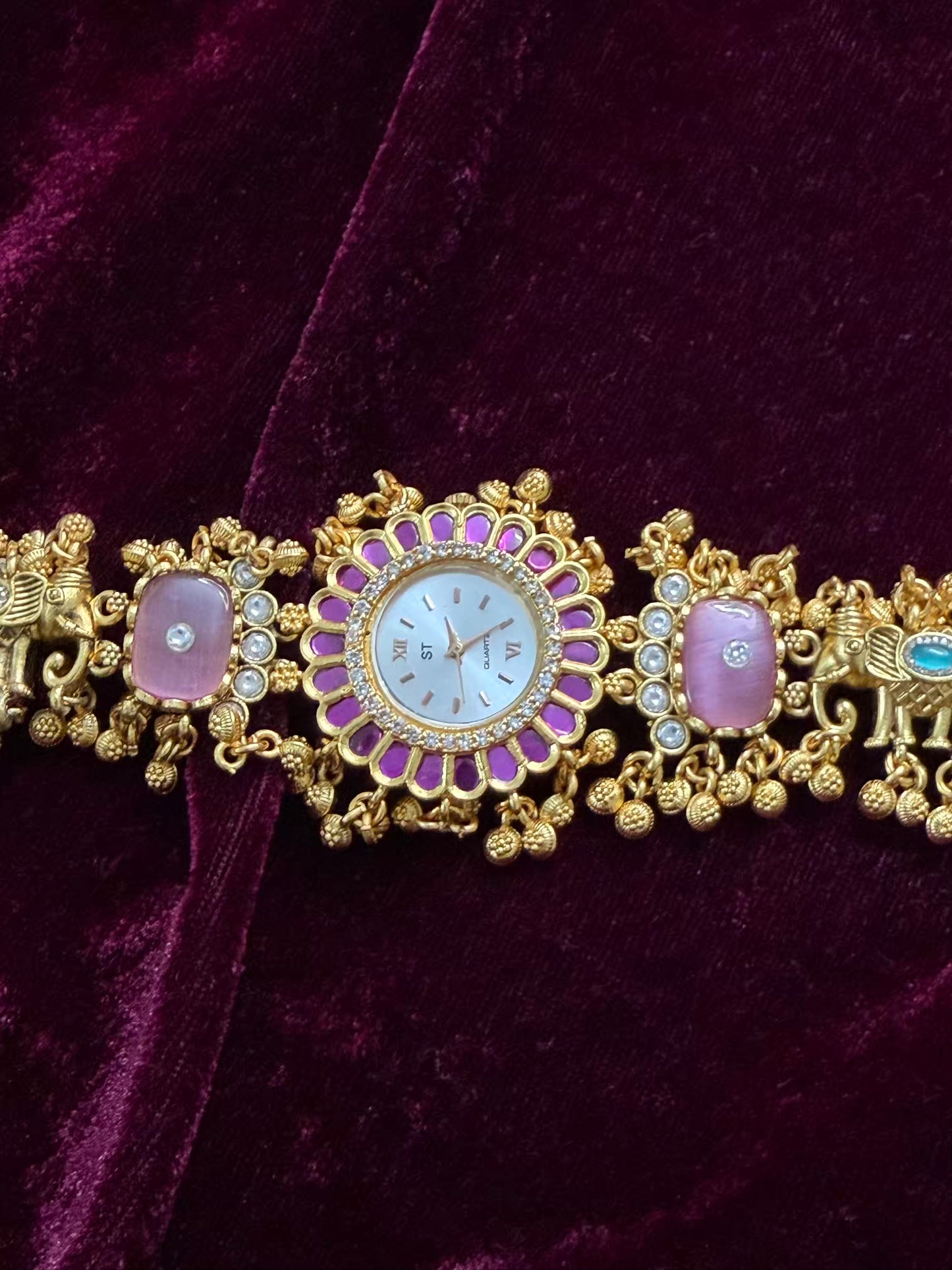 Elephant Pink Maharani Watch Design Heritage Bracelet