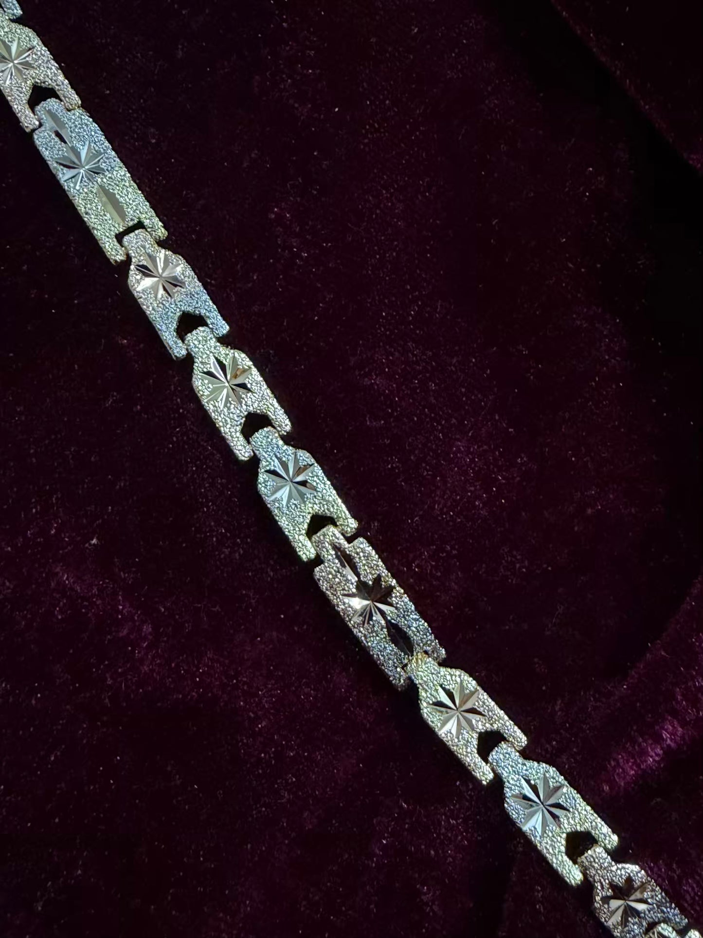 Three Tone Silver Diamond Men's Rakhi Bracelet