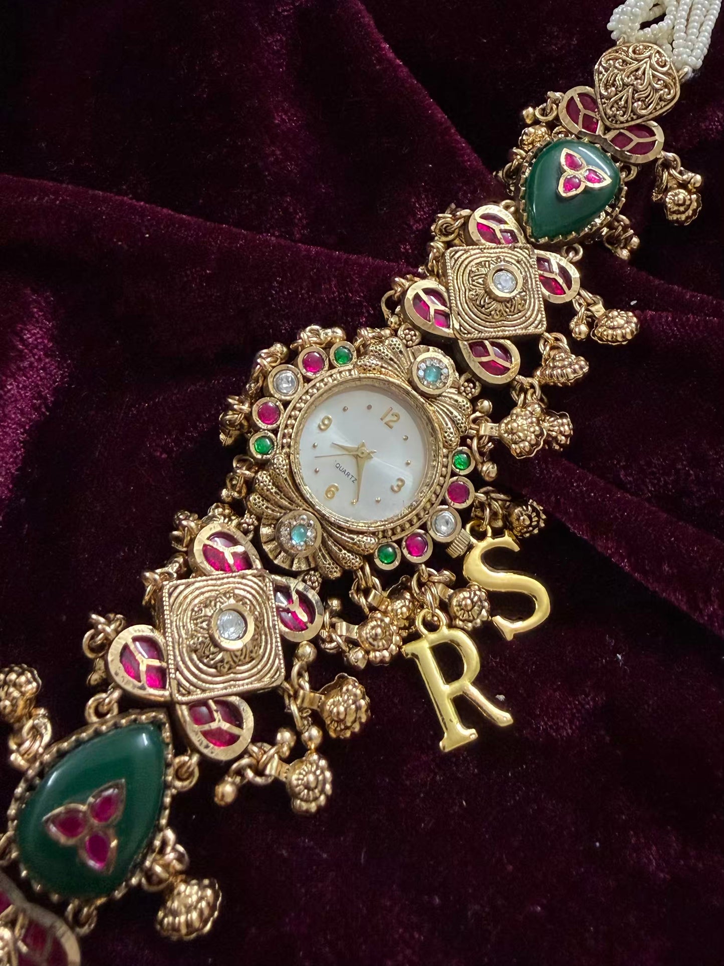 Ranisa Heritage Watch Rakhi in Premium Swarovski (Free Initial)