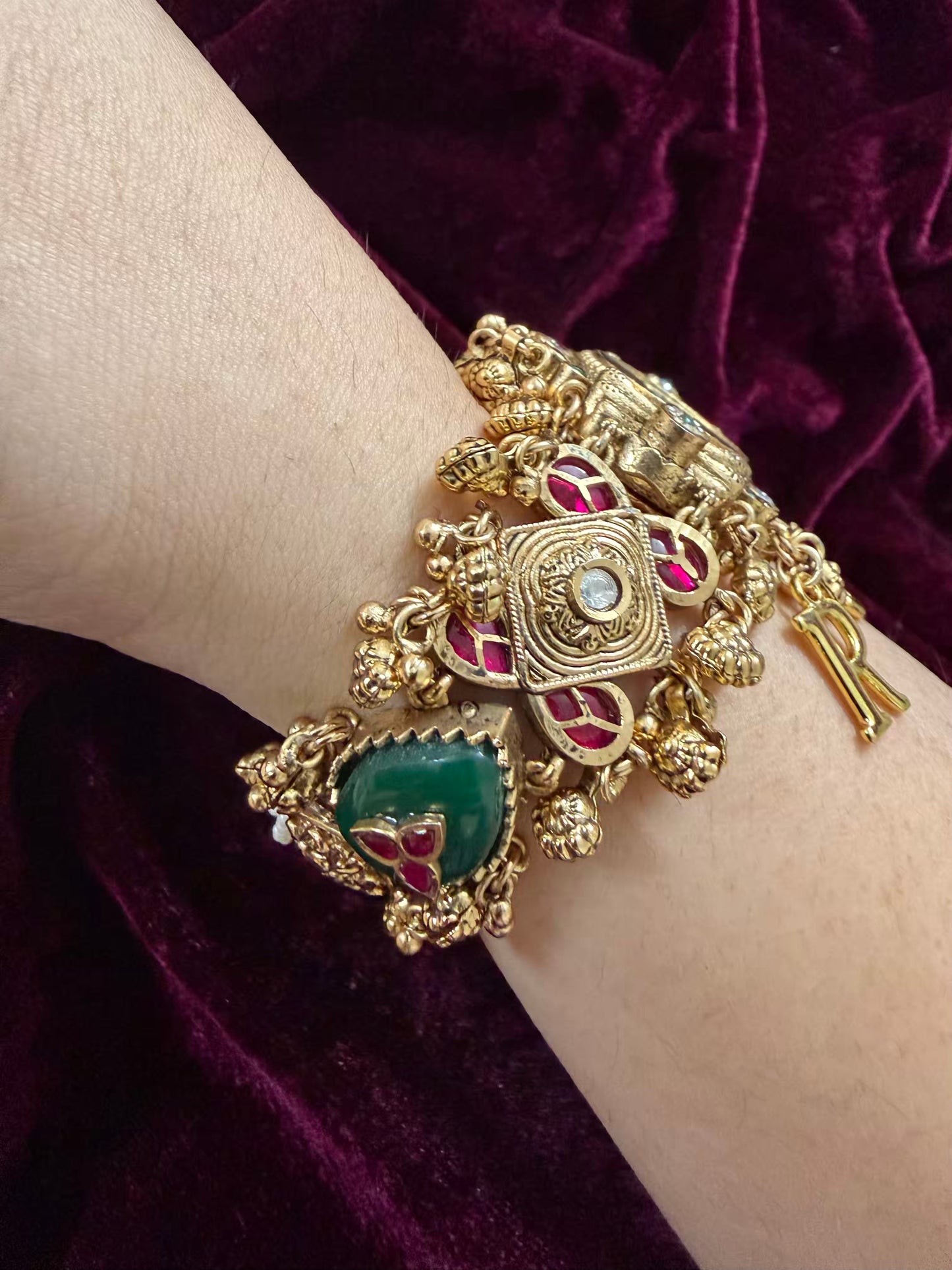 Ranisa Heritage Watch Rakhi in Premium Swarovski (Free Initial)