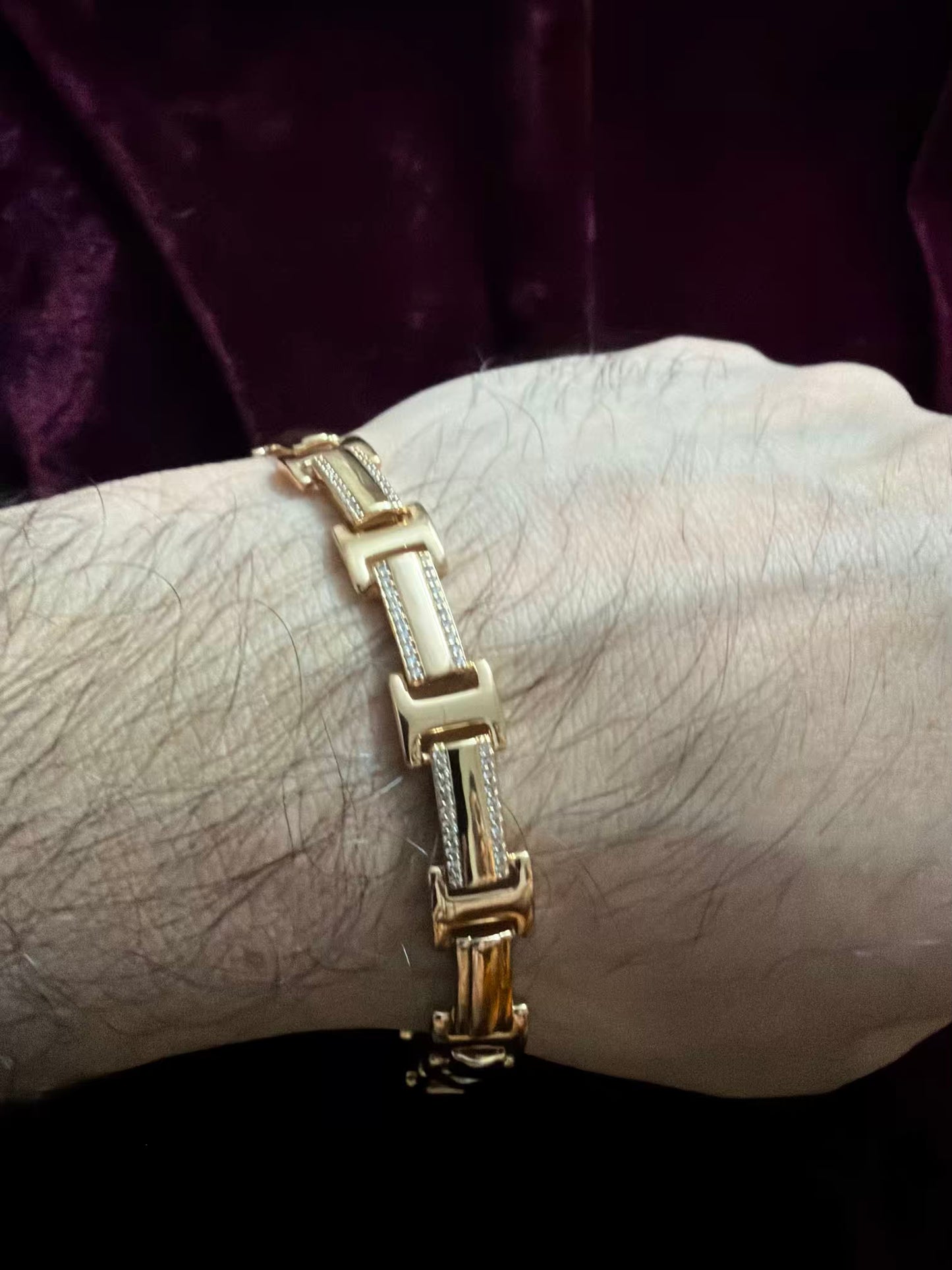 Chain Diamond Men's Rakhi Bracelet