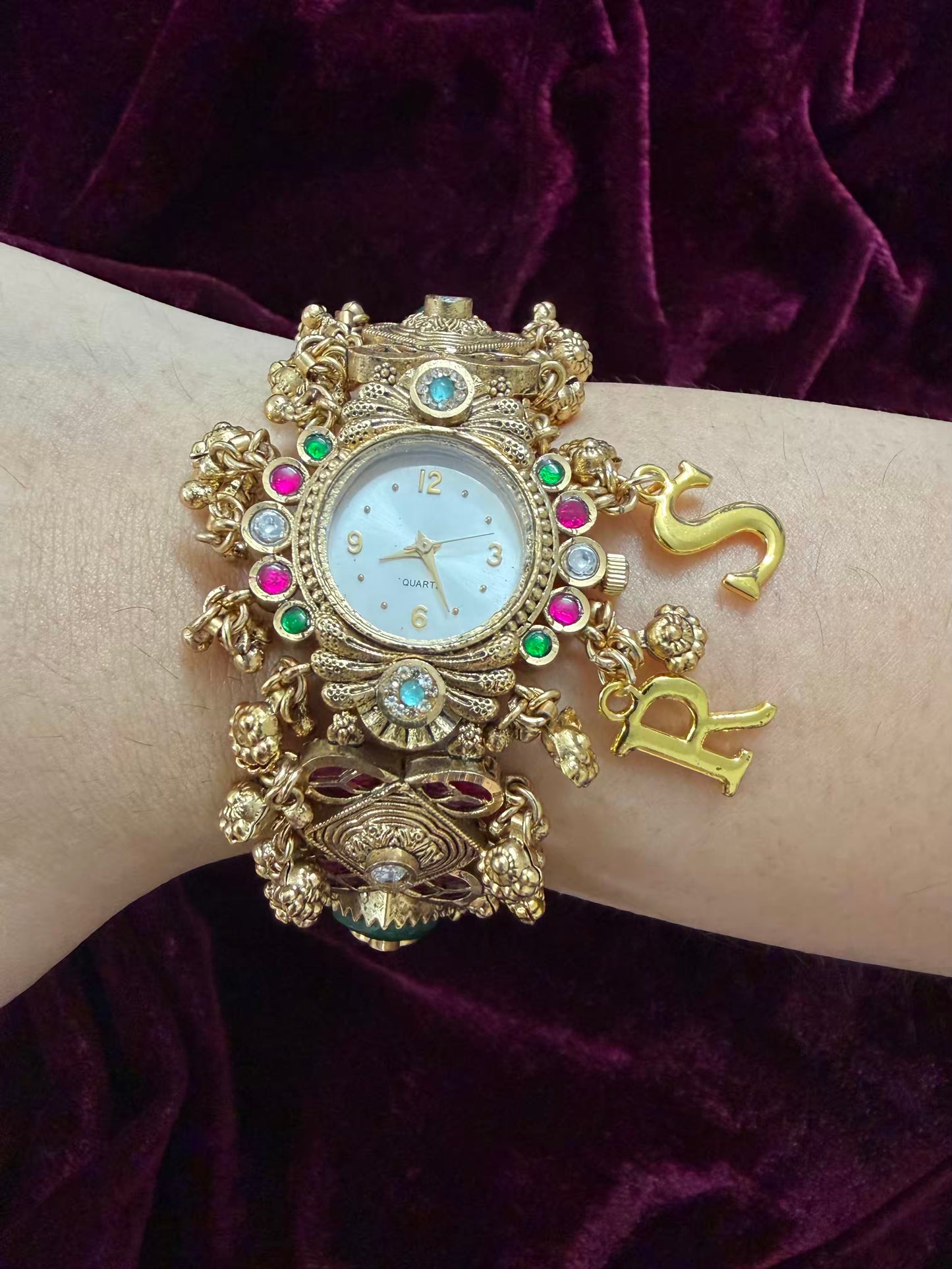 Ranisa Heritage Watch Rakhi in Premium Swarovski (Free Initial)