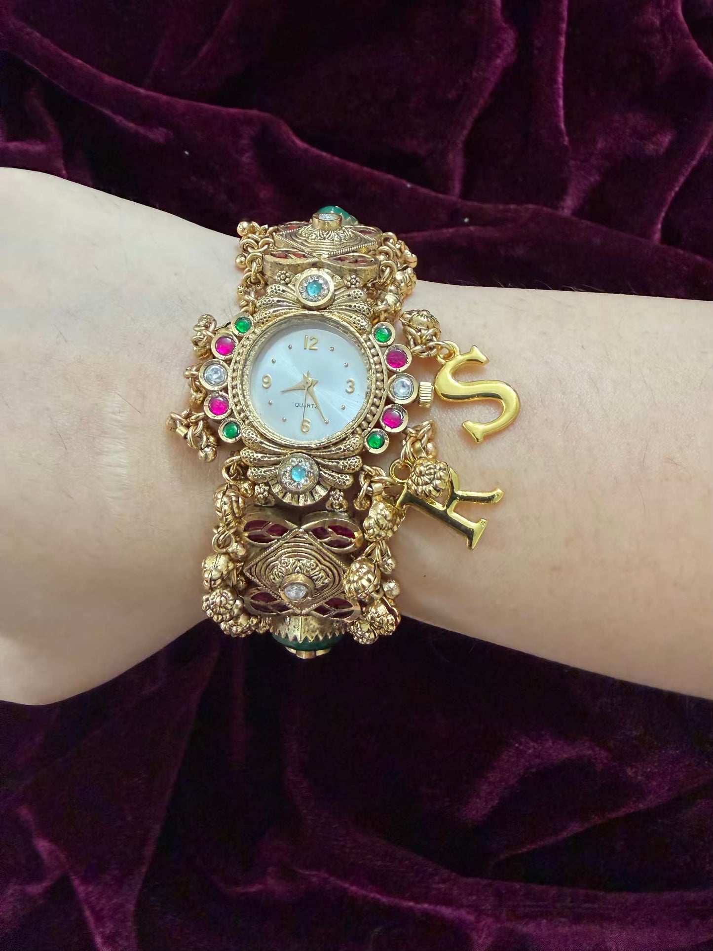 Ranisa Heritage Watch Rakhi in Premium Swarovski (Free Initial)