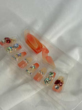 Load image into Gallery viewer, Orange Fancy Party Bridal Press On Nails ( Set of 24 )
