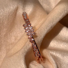 Load image into Gallery viewer, Nico Solitaire Diamonds Kada Bracelet Bangle - Rose Gold
