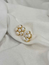 Load image into Gallery viewer, Flower Fresh Pearls Tiny Earrings Studs - Gold Plated
