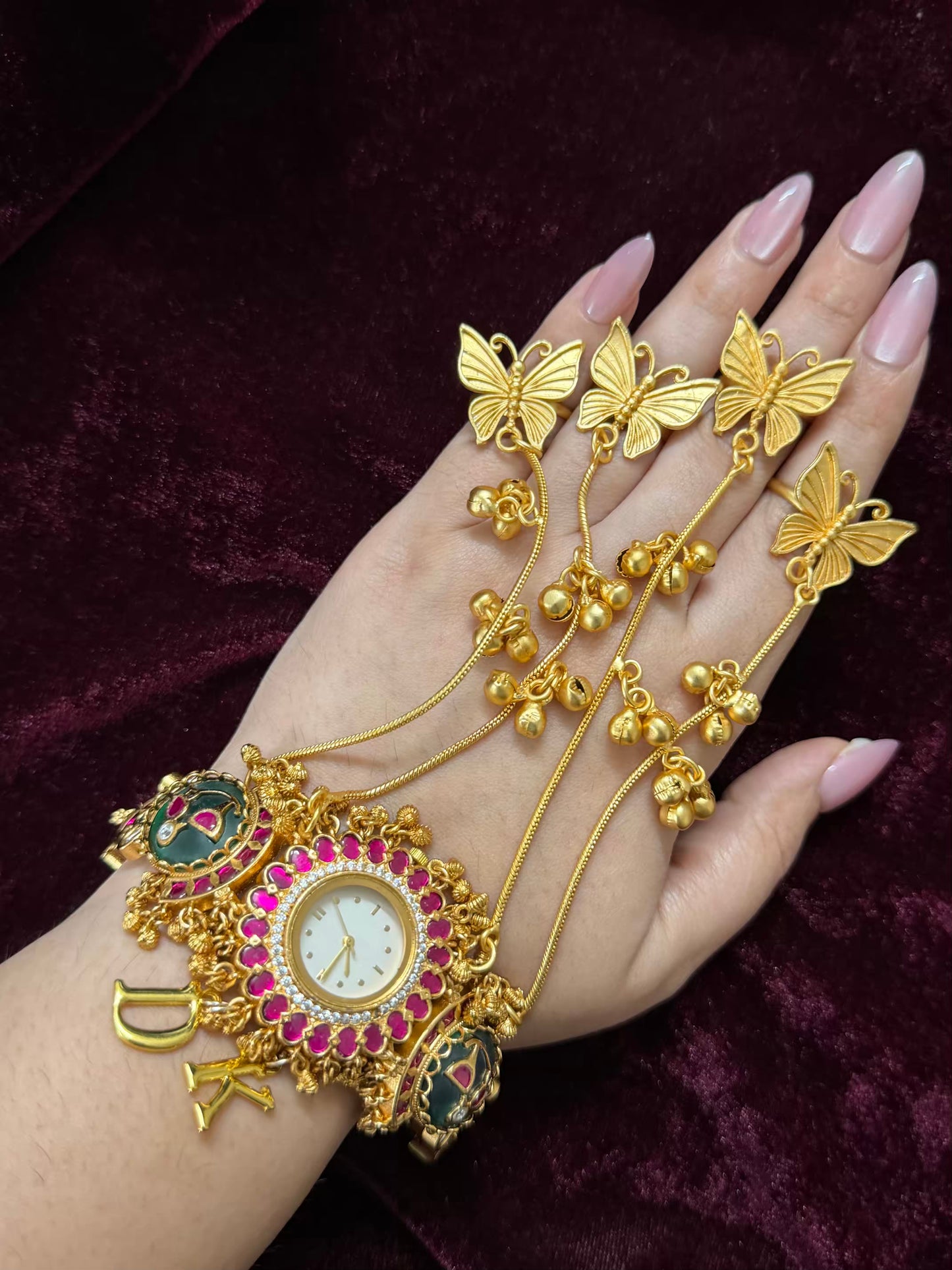 Green Maharani Heritage Watch Hathphool ( Butterfly)