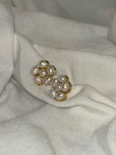 Load image into Gallery viewer, Flower Fresh Pearls Tiny Earrings Studs - Gold Plated
