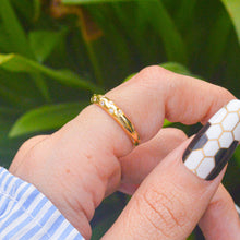 Load image into Gallery viewer, Gold Studded Stones Ring - Gold ( Adjustable )
