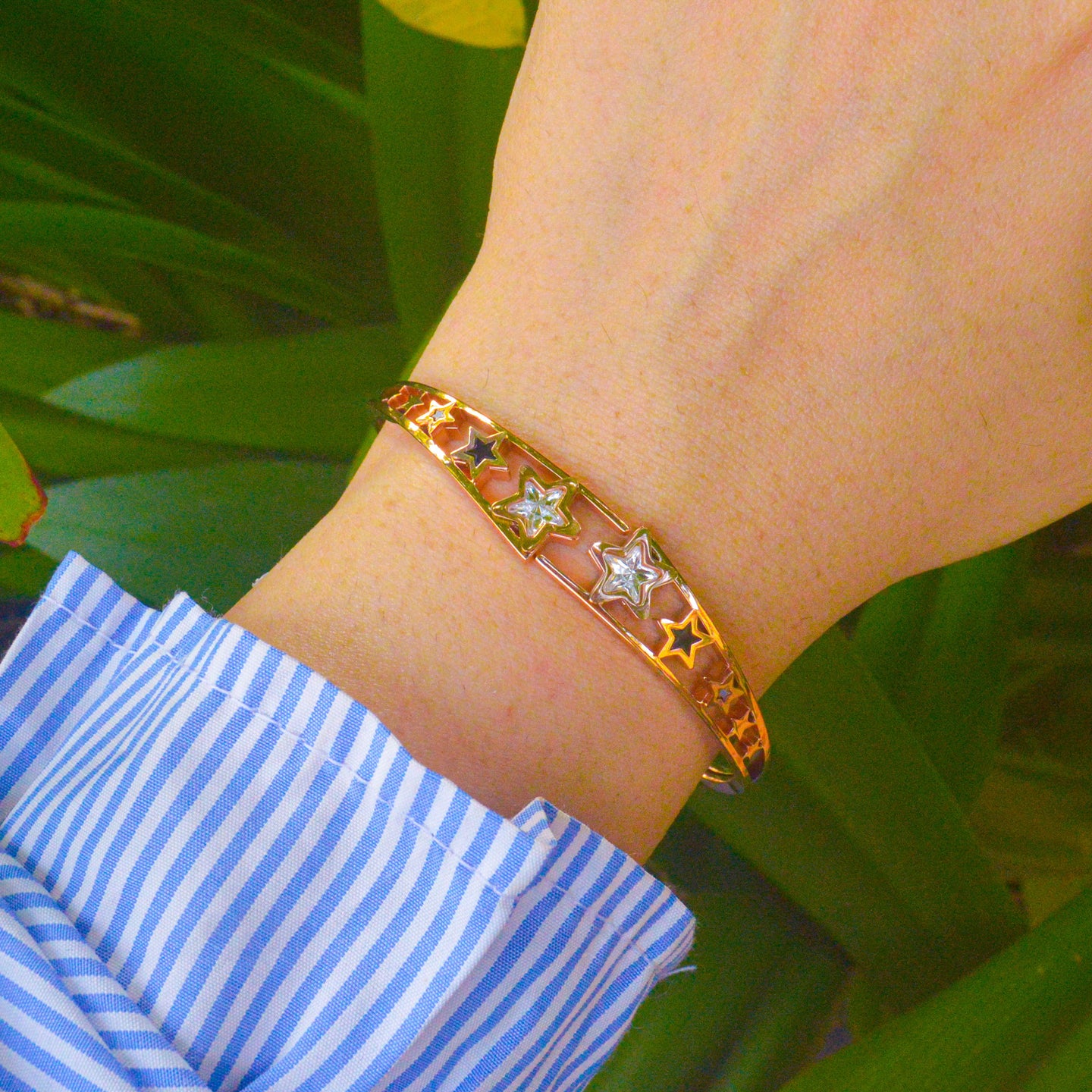 Unlimited Shining Stars Kada Bracelet Bangle - Rose Gold