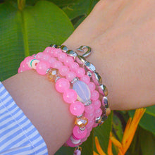Load image into Gallery viewer, Baby Pink Elastic Stretchable Bracelet With Customised Initial
