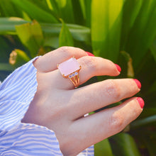 Load image into Gallery viewer, Unisex Baby Light Pink Opal Adjustable Ring Gold for Vastu
