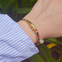 Load image into Gallery viewer, Nail Multicolored Kada Bracelet Bangle - Gold
