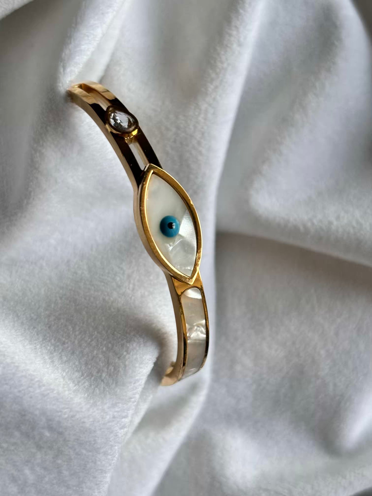 Evil Eye Gold Bangle