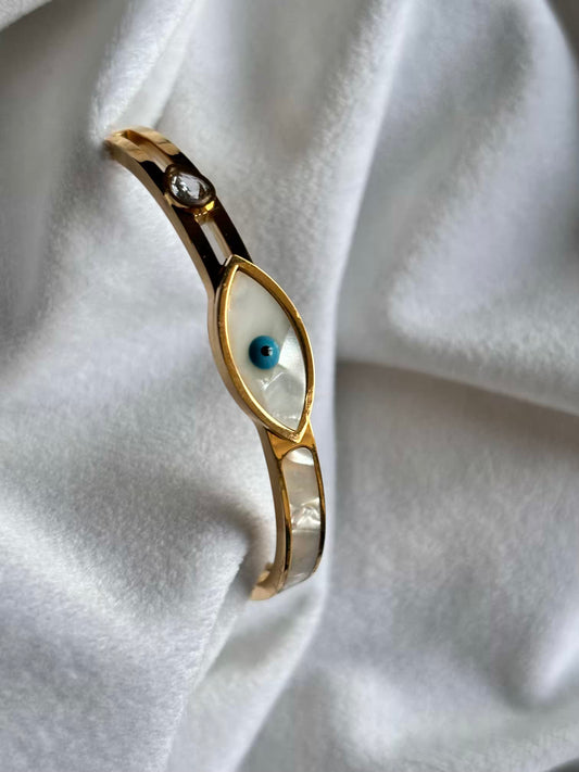 Evil Eye Gold Bangle