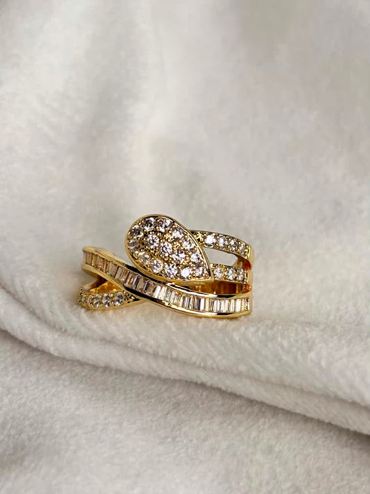 Double Cross Premium Ring - Gold