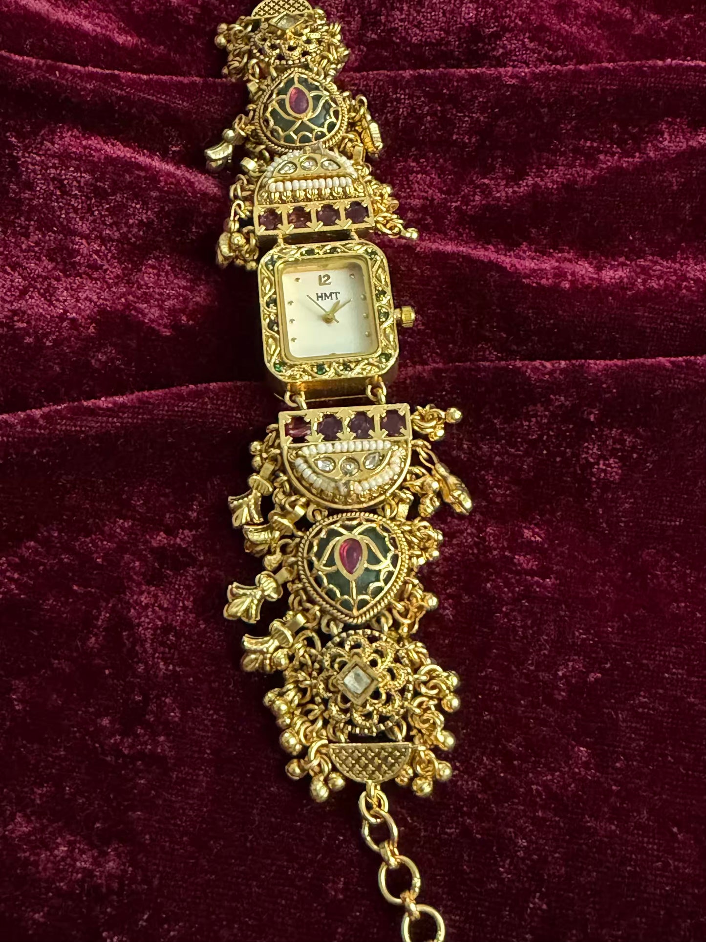 Square Dial Maharani Watch Design Heritage Bracelet