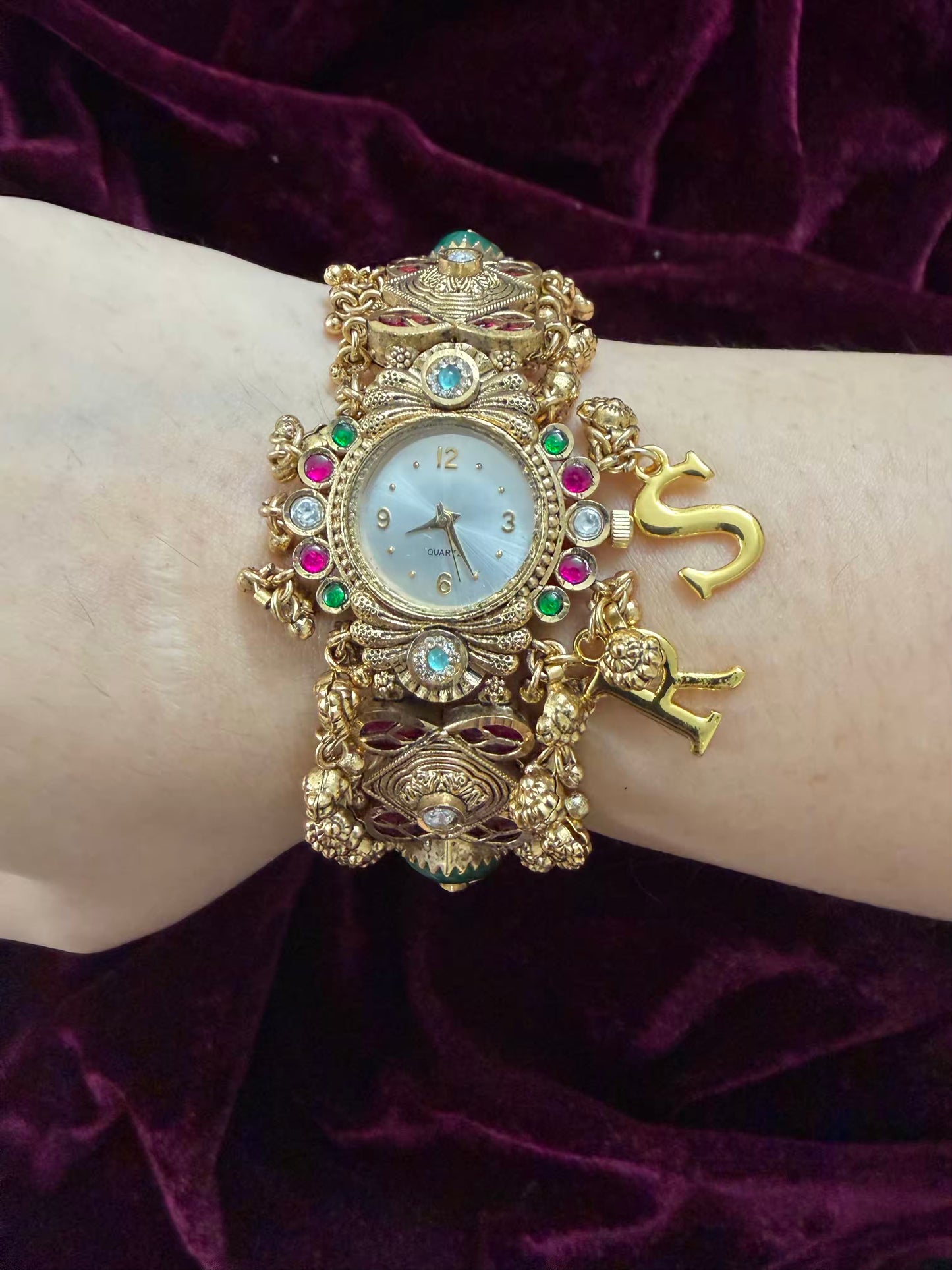 Ranisa Heritage Watch Rakhi in Premium Swarovski (Free Initial)