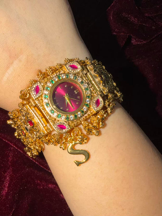 Rang Mahal Heritage Watch Rakhi in Premium Swarovski (Free Initial)