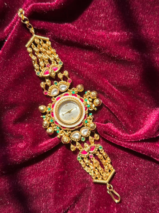 Ghungroo loaded Dial Maharani Watch Heritage Bracelet