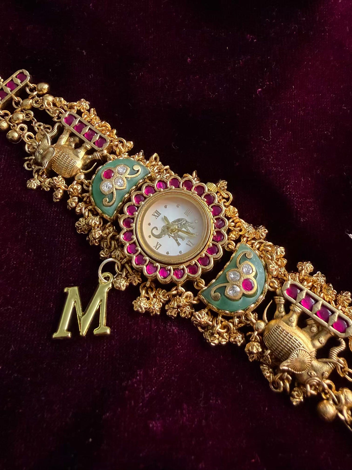 Blush Mint  Dial Maharani Watch Heritage Bracelet ( Restocked )