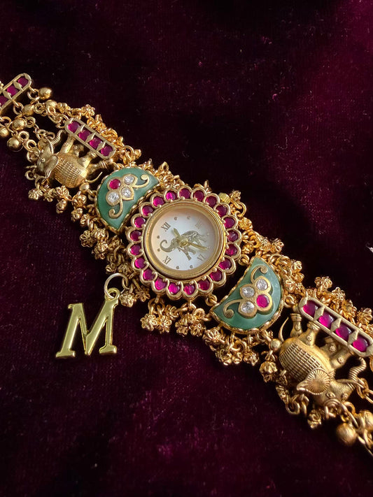 Blush Mint  Dial Maharani Watch Heritage Bracelet ( Restocked )