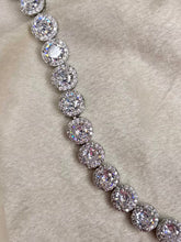 Load image into Gallery viewer, Round Doublet Tennis Bracelet with Loaded Diamonds - Silver Plated
