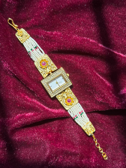 Simple Gold Plated Heritage Maharani Watch (Copy)