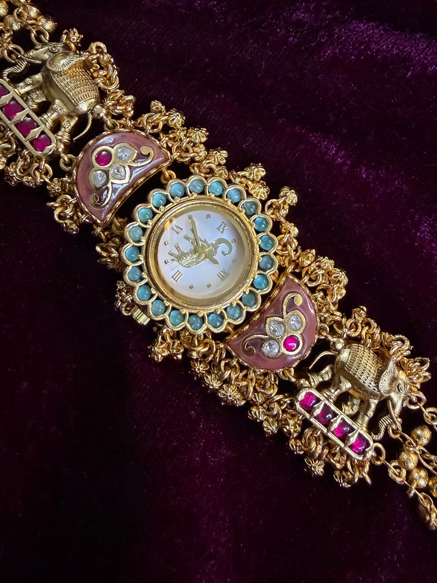 Half Moon Maharani Watch Design Bracelet ( LAST PIECE Available)