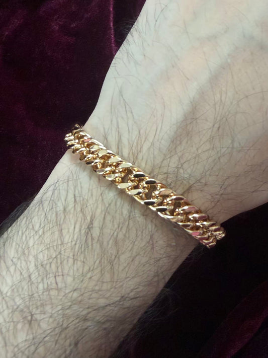 Thick Chain Rose Gold Men's Rakhi Bracelet