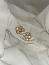 Load image into Gallery viewer, Flower Fresh Pearls Tiny Earrings Studs - Gold Plated
