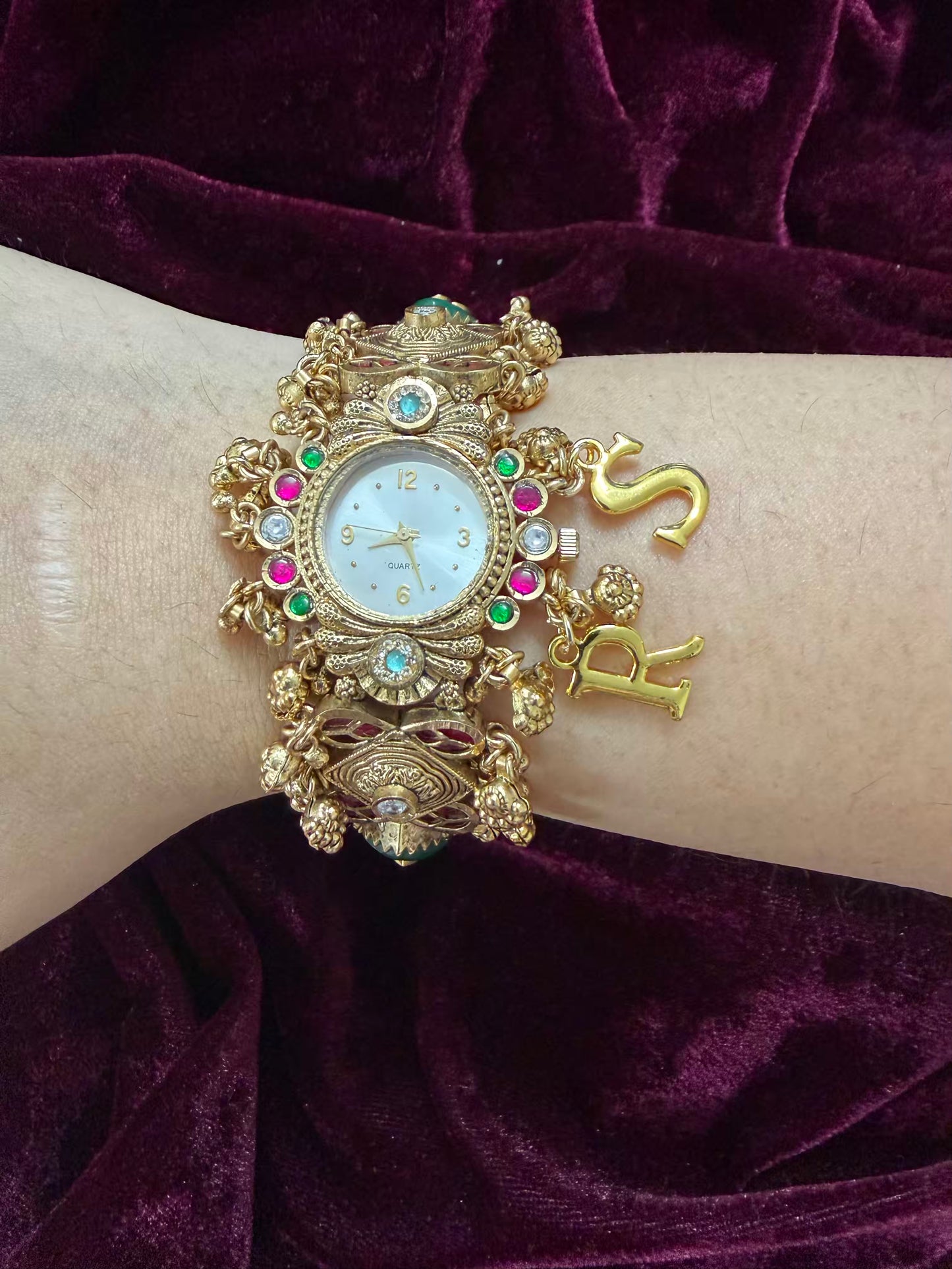 Ranisa Heritage Watch Rakhi in Premium Swarovski (Free Initial)