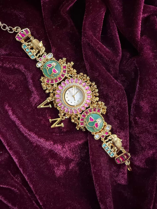 Minty Strawberry Maharani Watch Heritage Bracelet