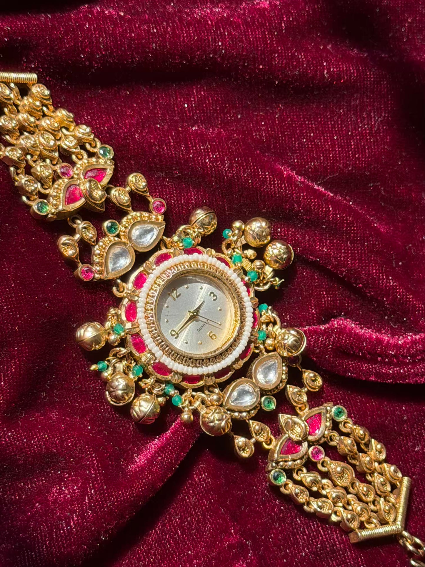 Ghungroo loaded Dial Maharani Watch Heritage Bracelet