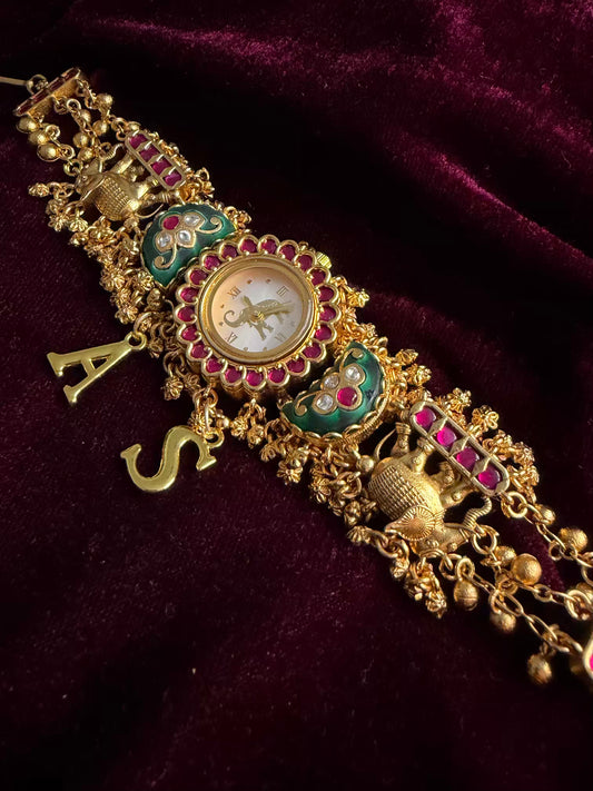 Blush Mint  Dial Maharani Watch Heritage Bracelet ( Restocked )